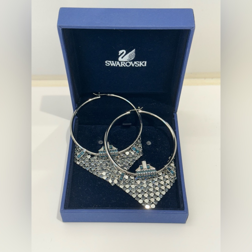 Swarovski Embellished Hoop Earrings